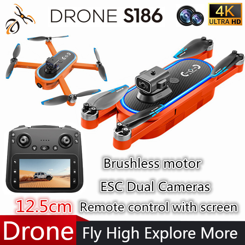 Drone Gimbal Brushless - 2025 S186 Drone Professionale 4K HD