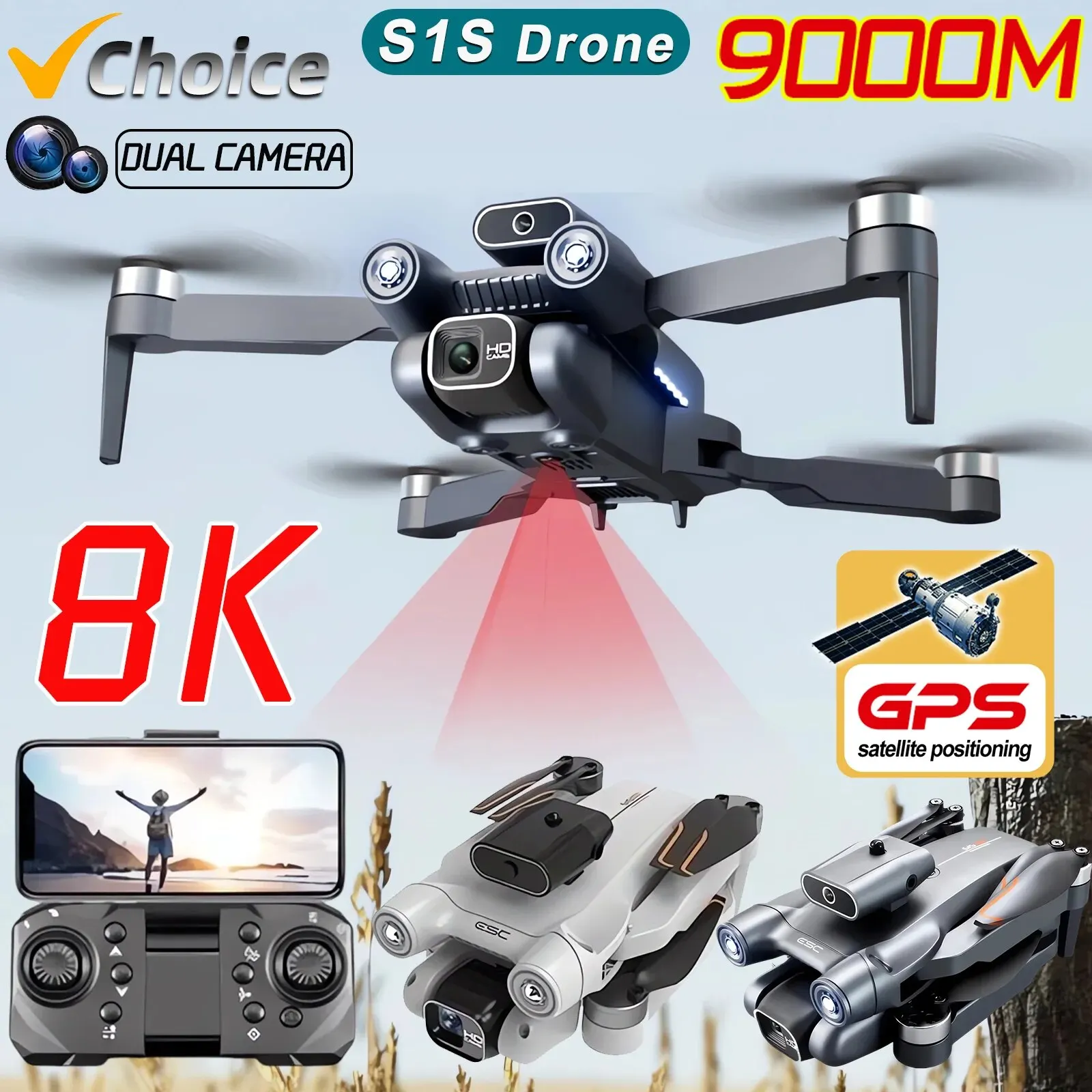 Drone Gimbal Brushless - Nuovo S1S 5G GPS Drone Camera
